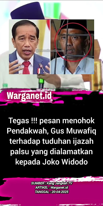 Pesan tegas Gus Muwafiq soal ijazah Jokowi. 21/04 #gusmuwafiq #jokowi #ijazah #ijazahpalsu #UGM