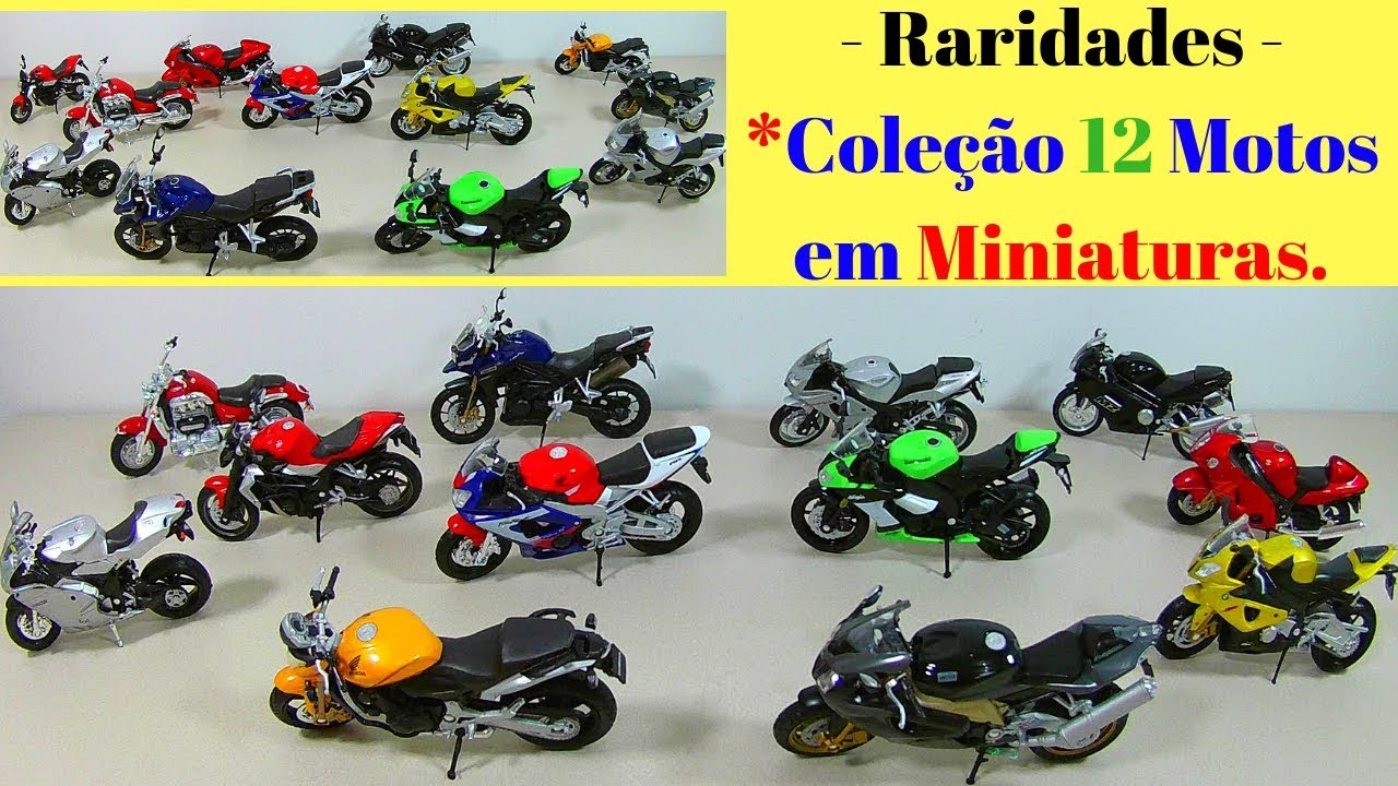 Coleção 12 Motos de Ferro em Miniatura 1/18 Review NINJA, CBR, BMW