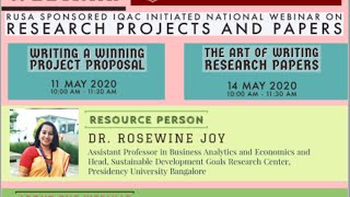 National Webinar on Writing a Winning Project Proposal Essp Tutorial Part 1 The Project Proposal
