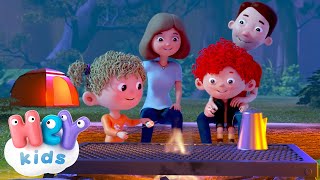 lets go camping with the family camping song for kids heykids nursery rhymes