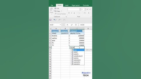 Trick to Find the Grand Total in Excel | Simple Steps to Sum Your Data #shorts #excel #exceltips