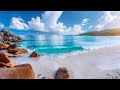 Seychelles Azure Ocean with Chillhop Ambient Music for Stress Relief and Relaxation