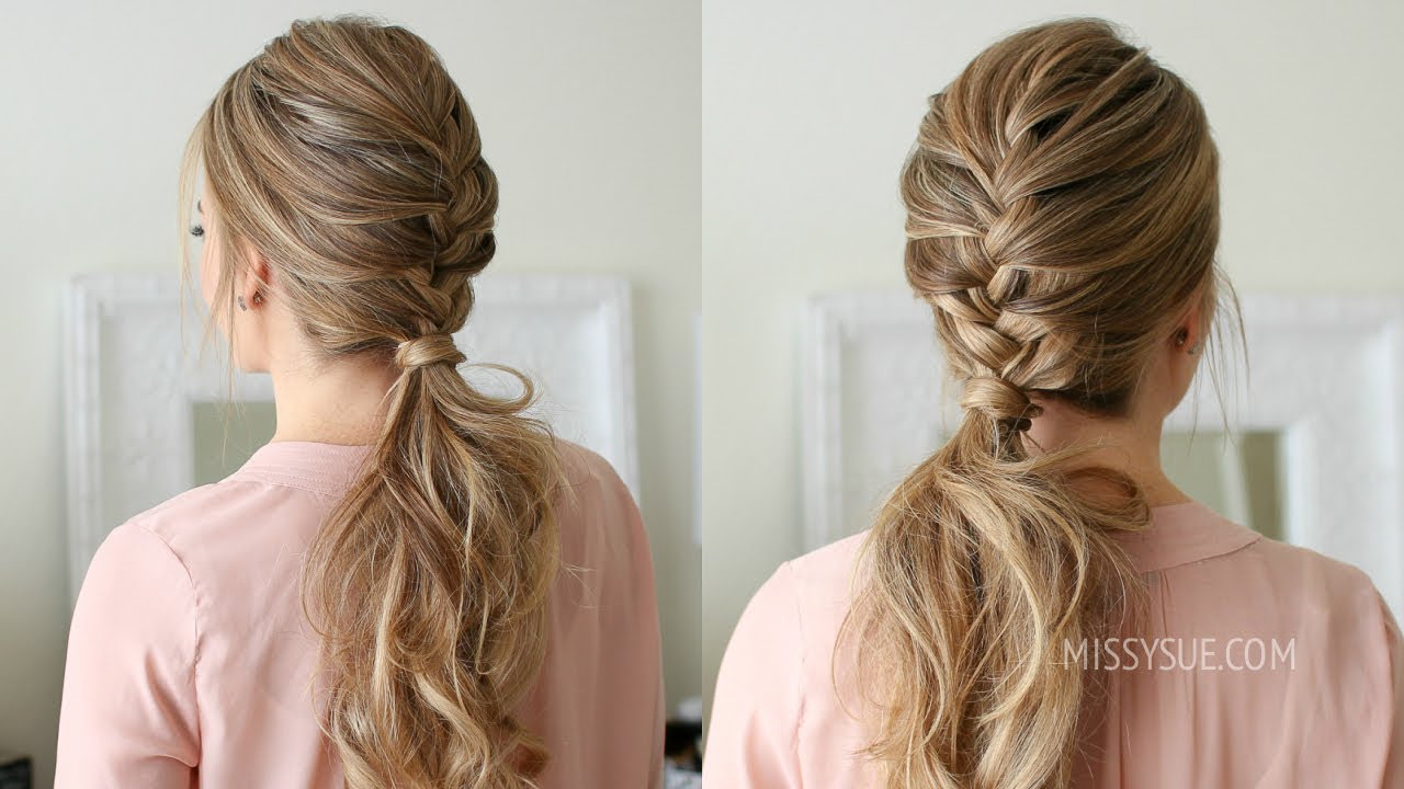 Easy French-Braid Ponytail With How-to Tutorial Photos
