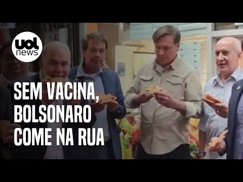 Bolsonaro come pizza na rua e evita exigência de vacina de restaurantes em NY