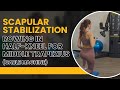 Scapular Stabilization Rowing in half kneel for middle trapezius cable machine