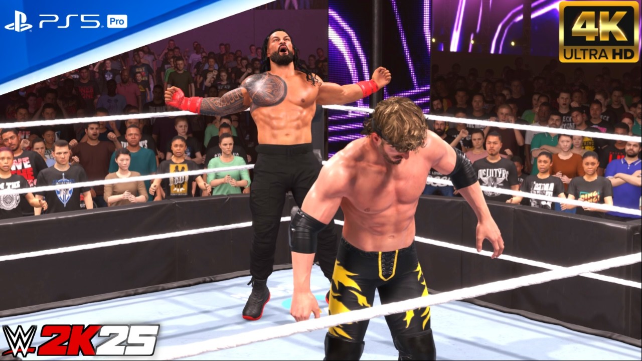 WWE 2K25 - Roman Reigns Vs Logan Paul: Crown Jewel [PS5 Pro 4K60FPS]