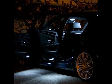 BMW E60 Замена ламп подсветки салона на LED