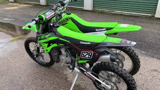 Kawasaki KX100 vs. KLX140RF Size Comparison