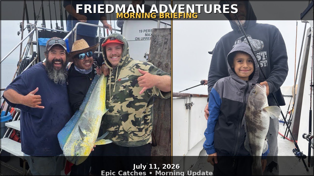 Bluefin on New Lo-An! Dorado & Oxnard Bass | Morning Briefing July 11 🎣