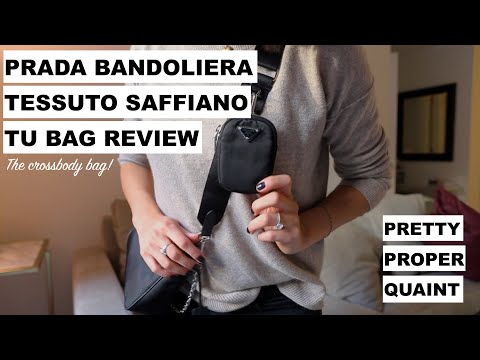 PRADA Bandoliera Tessuto Saffiano Crossbody Bag Review