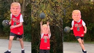 Donald Trump playing basketball Donald Trump can dunk