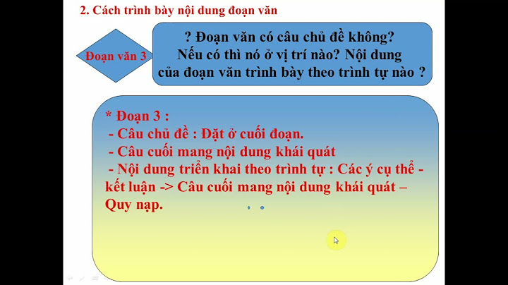 Soạn xây dựng đoạn văn trong văn bản