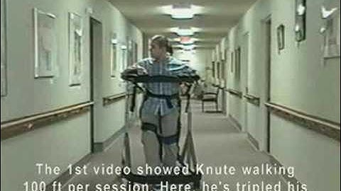 TBI Walking After 23 years, this video shows incredible progress over one year
