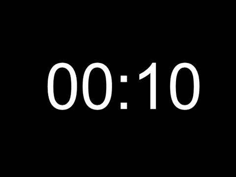 10 Seconds Timer with Black Background