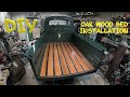 DIY Oak Wood Bed Installation on The 1952 Ford F1 Project Truck.  Dennis Carpenter Bed Strips.