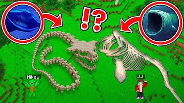 JJ and Mikey Found El Gran Maja & Bloop Skeleton Print at Night in Minecraft - Maizen ?!