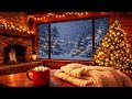 Soft Snowy Night Jazz ❄️ Fireplace Ambience for Focused Study &amp; Inner Rest