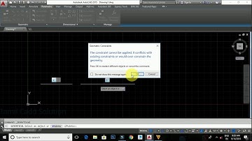 AutoCAD  Parametric  Constraint Co-linear, Perpendicular, Smooth  -- Tamil
