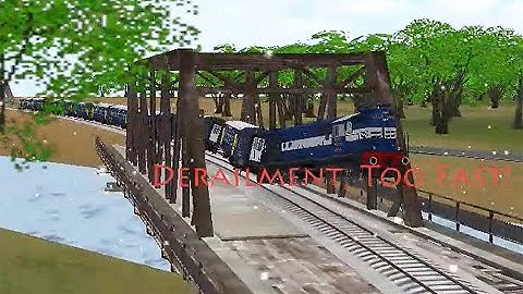 Train Sim - India Using WDM-3A Got Derailment at Bridge Because Too Fast in Snowy Weather