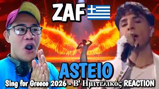 Zaf - Asteio Sing For Greece 2026 - Β Ημιτελικός Reaction