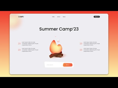 How to make a Camp Website Template Using HTML CSS & JS | Step by Step | Source Code Included