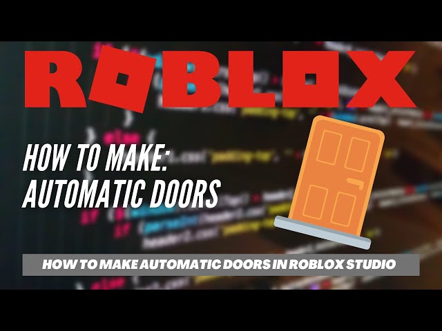 How to Make a Automatic Door #roblox #fyp #robloxstudio #trending