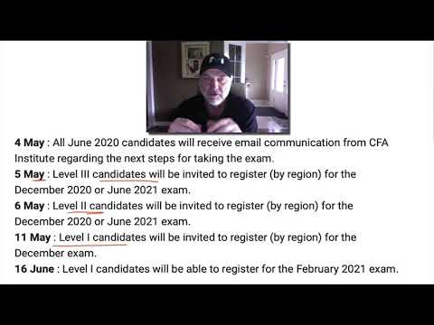 Time to pick your CFA Exam date - NOTE: THE DATES GIVEN ARE 