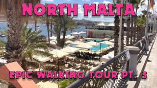 Real North Malta walking experience September 2023 Pt 3 (St. Paul's Bay Waterfront to Kennedy Grove)