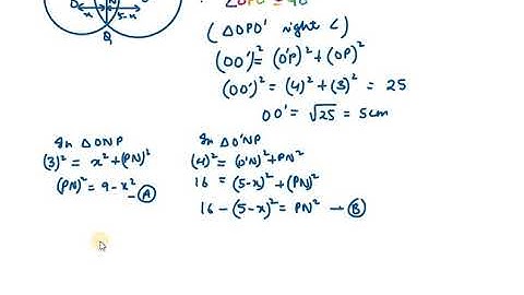 5. Two circle with centres O and O’ of radii 3 cm and 4 cm, respectively intersect at two points