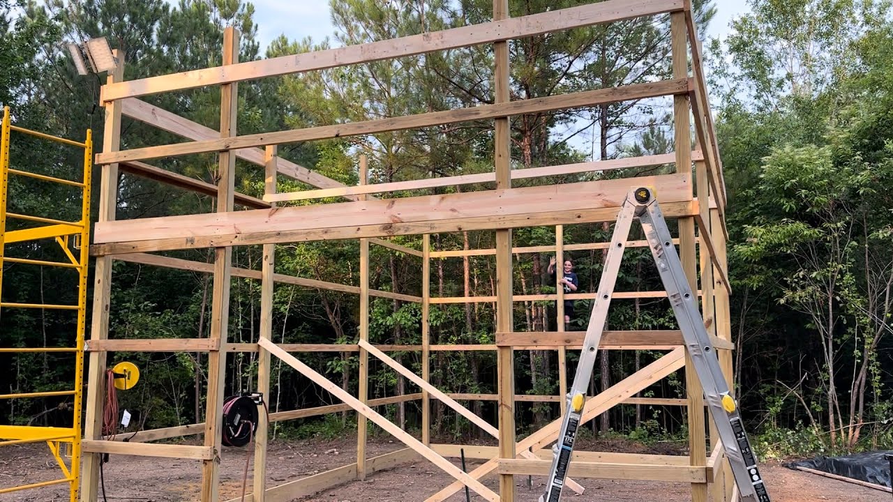 Barn Update… rafter beams and door header. - YouTube