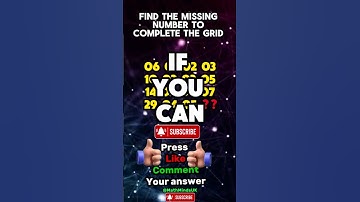 Find the missing number to complete the Math Grid #shorts