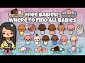 TOCA BOCA FREE BABIES | Where To Find ALL BABIES in Toca Life World 🌍🚼 | NecoLawPie