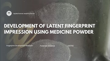 Research Paper Video!Latent Fingerprint Development By Medicine Powder! #fingerprint #ugcnet@afrs