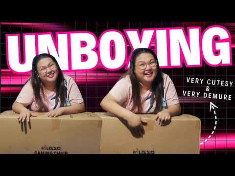 UNBOXING MY VERY CUTESY GAMING CHAIR