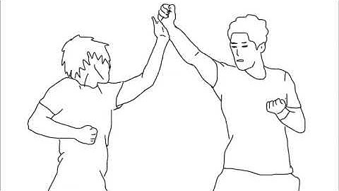 [ PENCIL 2D ] ANIME FIGHT SCENE - One Line Drawing Animation