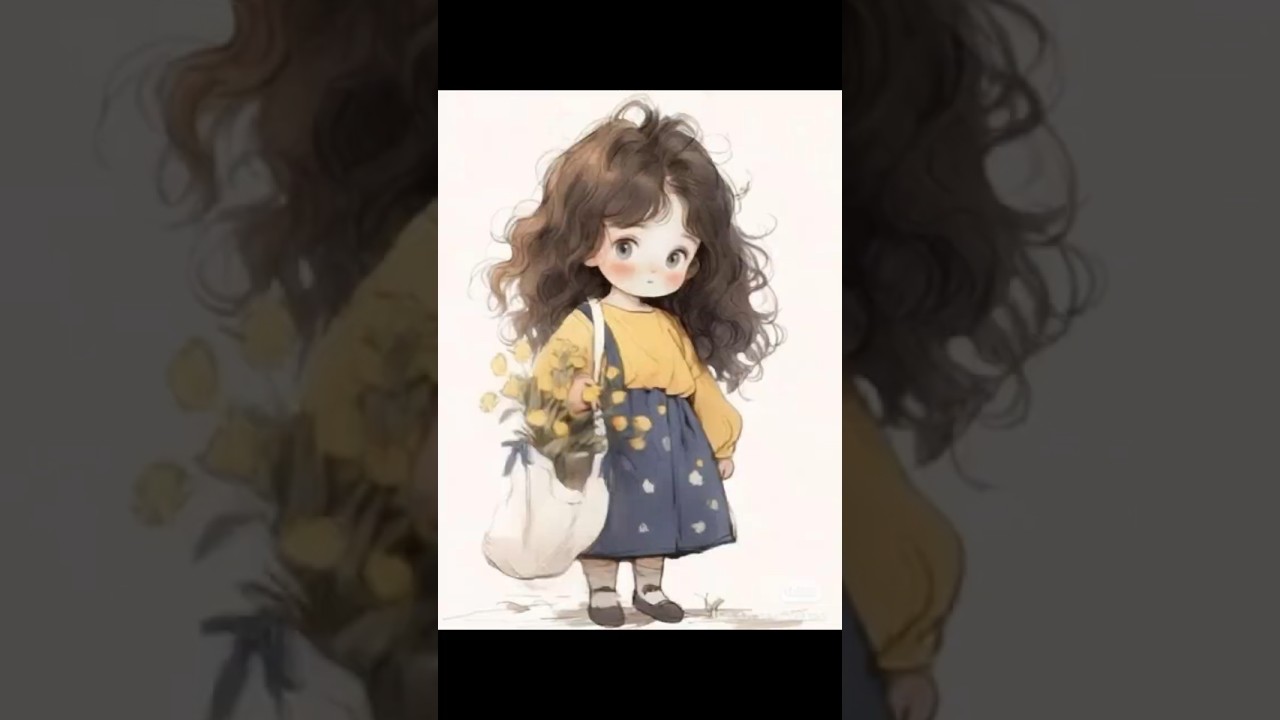 Cute little girl walking. 