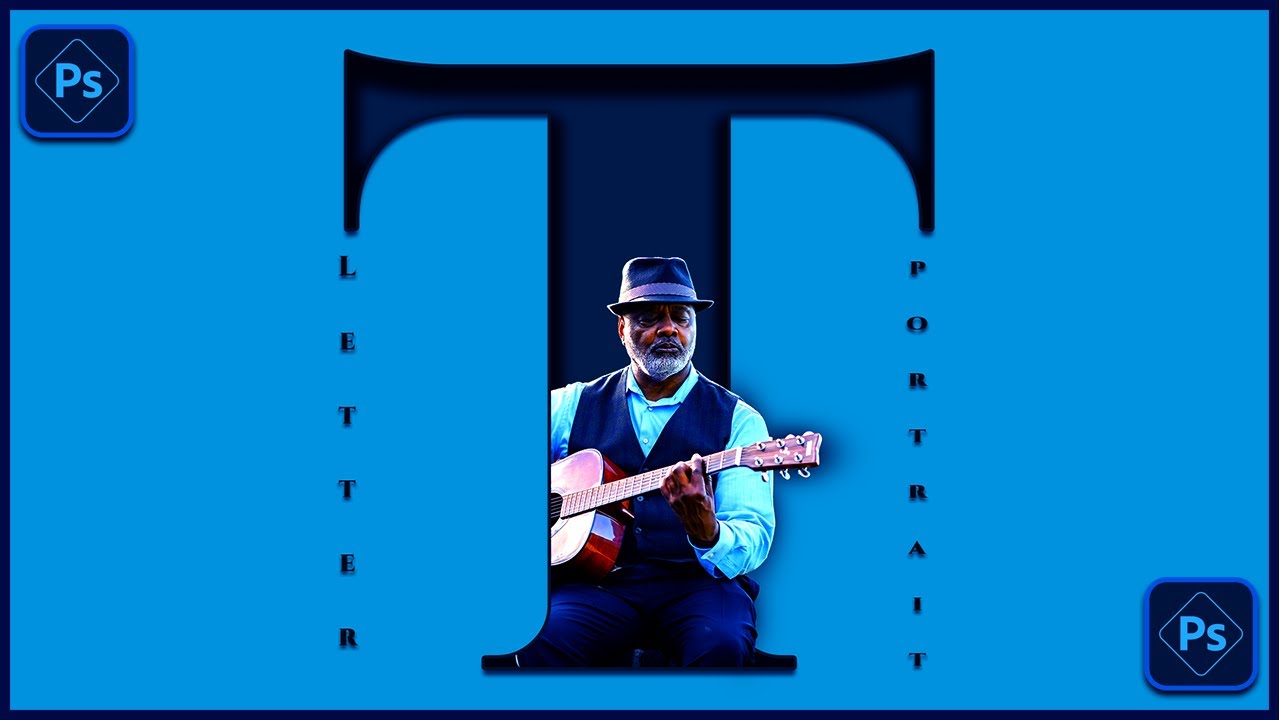 Letter T Portrait Design || Photoshop Tutorial