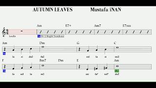 Video thumbnail of "AUTUMN LEAVES--Am--:Trumpet,Flute,Guitar,Keyboard,Melodica,Recorder,Violin."