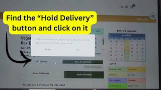 How to put your CSA box on hold through the dashboard