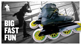 First Look at the NN Skates Sumo Frames + Rollerblade Hydrogen Pro Wheels | Big Wheel Inline Skating screenshot 4
