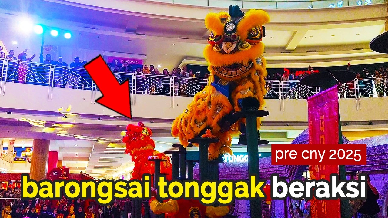 MAU JATOOH⁉️ Atraksi Barongsai Tonggak Royal Plaza Surabaya | Imlek 2025
