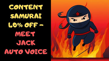 CONTENT SAMURAI 40% OFF - MEET AUTO VOICE JACK - CONTENT SAMURAI REVIEW