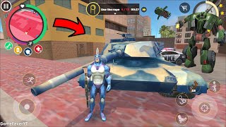 Rope Hero Vice Town (Car Robot Fly in the Sky) Rope Hero Captured Army Base - Android Gameplay HD screenshot 2