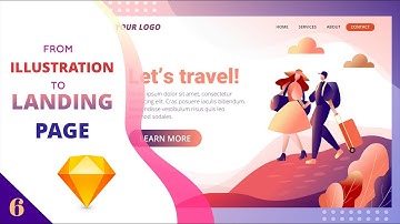 Travel🎒| From an ILLUSTRATION to a REAL LANDING PAGE | Sketch App Tutorial Ep. 06