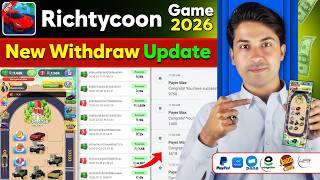 Rich Tycoon Withdrawal Real or Fake | New Legit Earning App 2026 Review #richtycoon #saritech screenshot 1