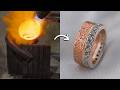 Handmade Diamond Band Ring Making ! Silver Copper Combination Jewelry Process