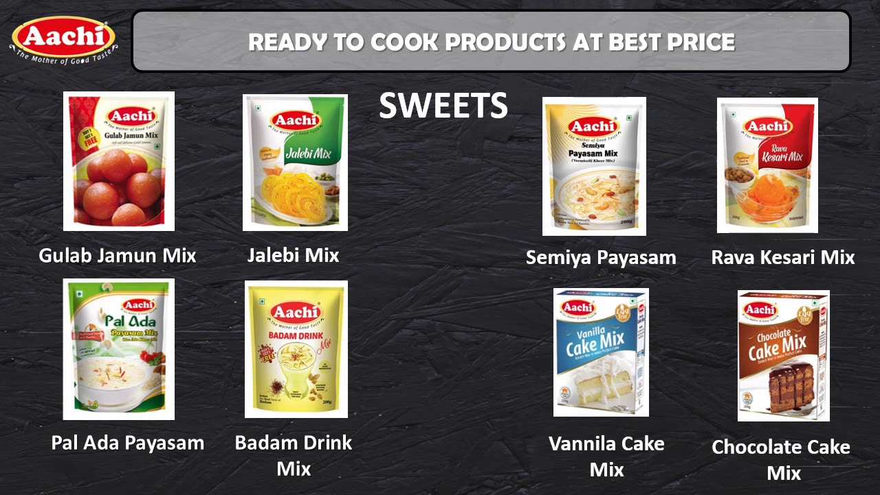 BUY READY TO COOK PRODUCTS ONLINE AT BEST PRICE IN AACHI MASALA FOODS