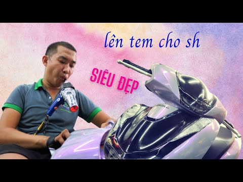Video Dán Decal Màu Xám Xi Măng Ánh Hồng Siêu Đẹp Cho Xe SH... - youtube