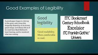 Good & Bad Readability & Legibility Presentation