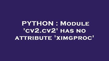 PYTHON : Module 